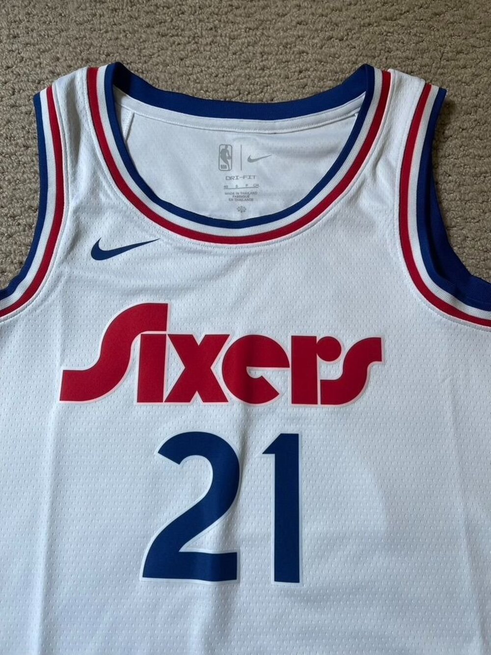 Nike Embiid Philadelphia 76ers Sixers Spectrum Jersey Mens Small